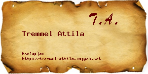 Tremmel Attila névjegykártya